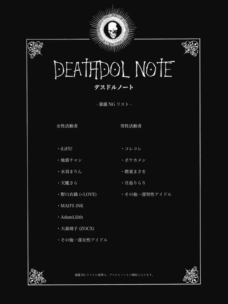 DEATHDOL NOTE（中の人）